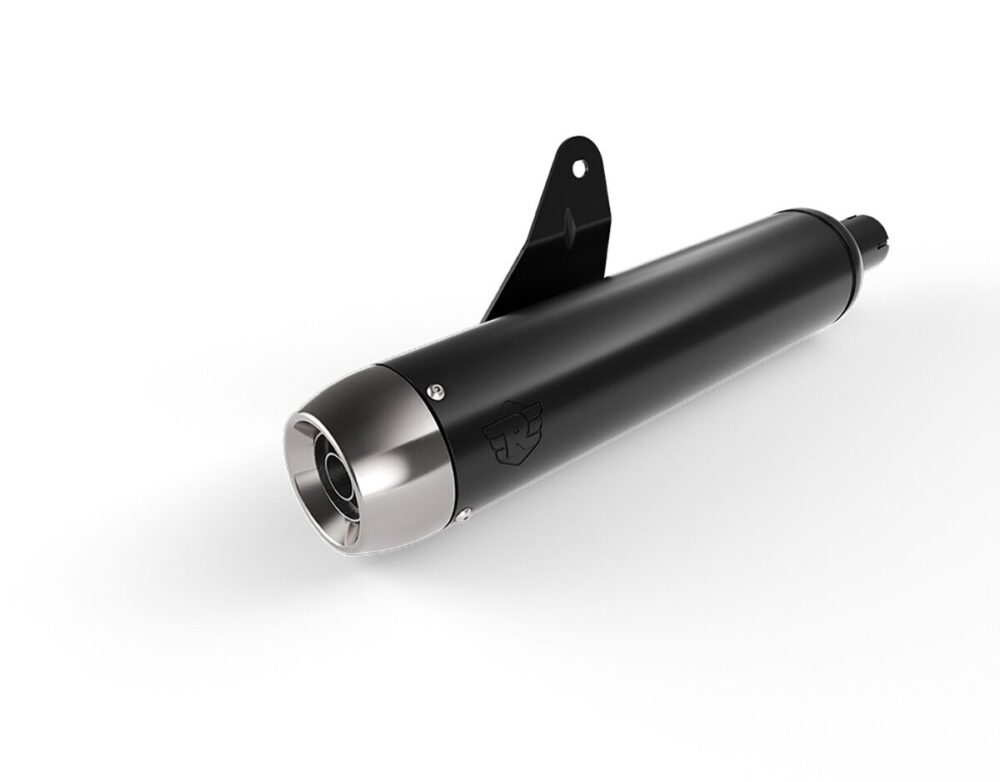 Tapered Silencer, Black and Silver