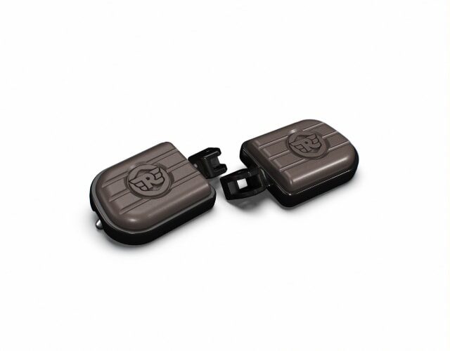 Deluxe Footpegs, Brown and Black