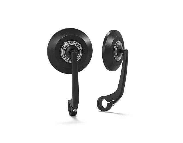 Round Bar End Mirrors, Black