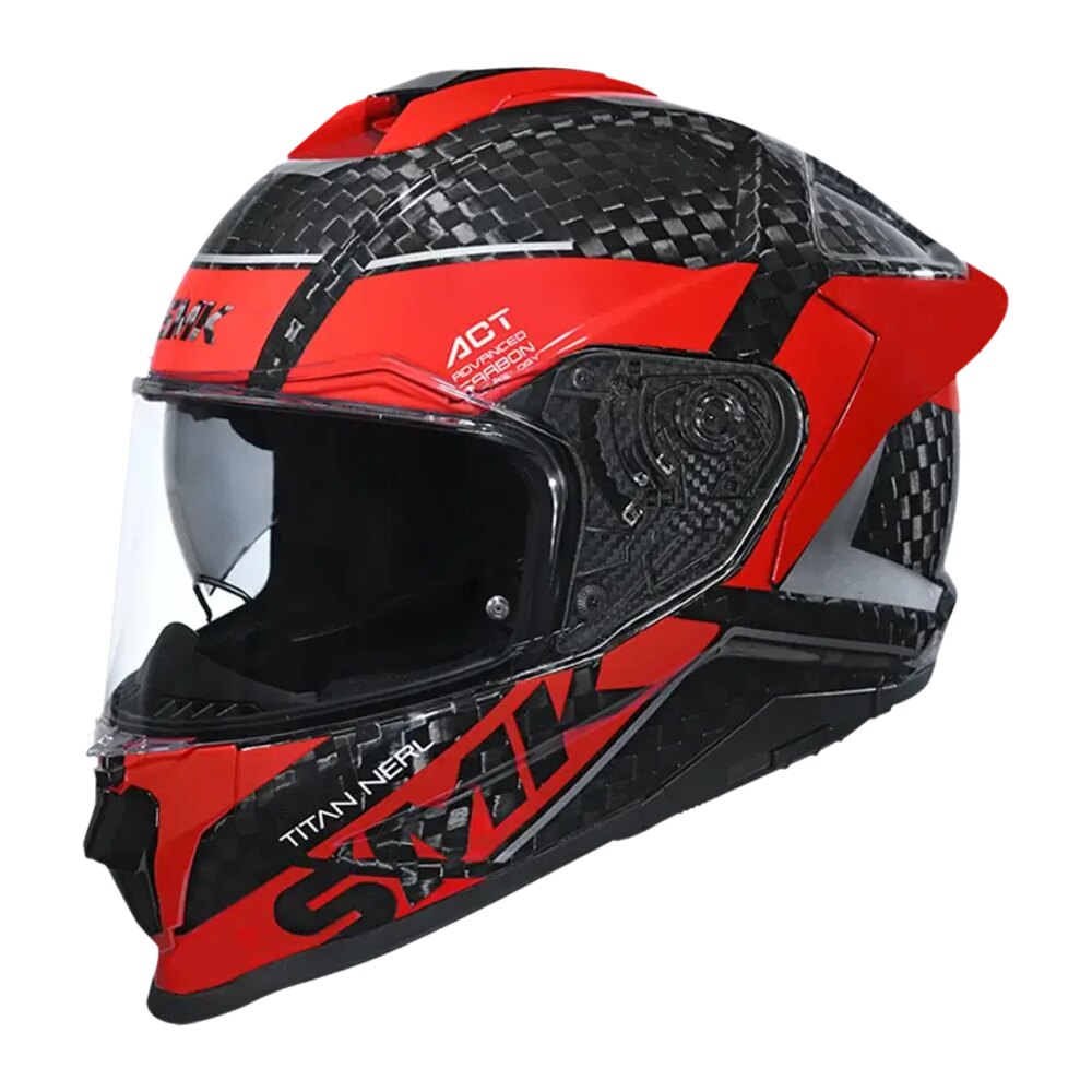 SMK Titan Carbon Graphics, Clear Visor (Pinlock Anti-fog Film Included)