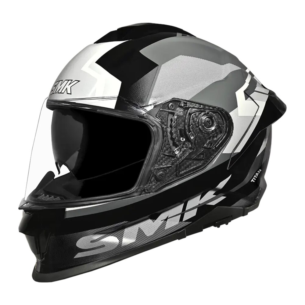 SMK Titan Graphics, Clear Visor (Pinlock Anti-fog Film Included)